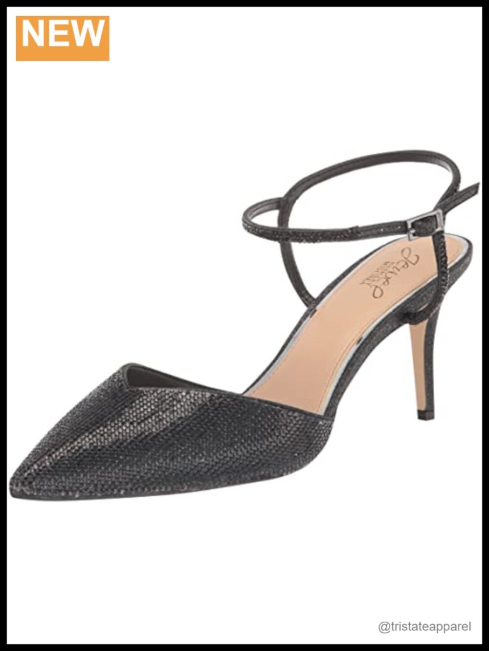 Womens Glitter Stiletto Heel Pointed Toe Pump for Prom Wedding Formal